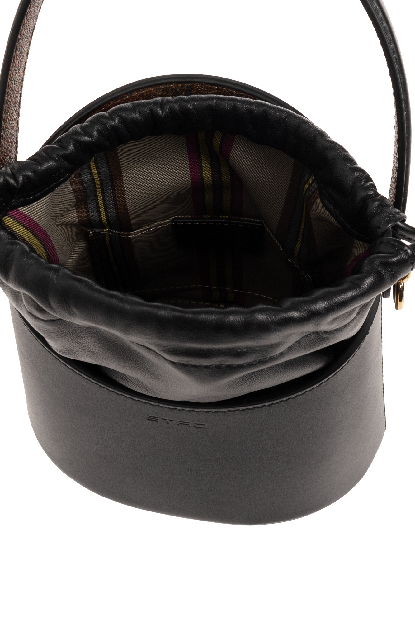 【ETRO】ブラック ショルダーバッグ「Saturno Medium」バケット ETRO Saturno バケットバッグ M | ブラック | FARFETCH JP